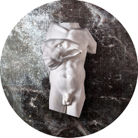 cosmogonia, 2020, marmo statuario di Carrara e piombo, cm105x80x80